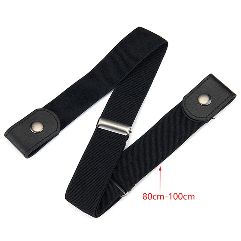 Adjustable Stretch Elastic Waist Band Buckle-free Invisible Belt Qme