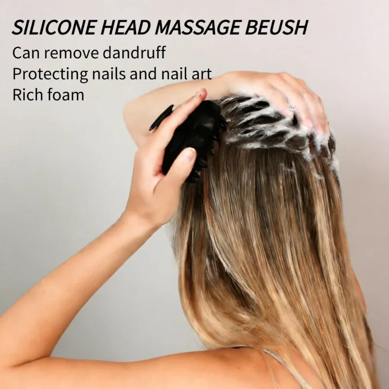 Long Handle Bath Brush Shampoo Scalp Massage Gentle Exfoliating Qme