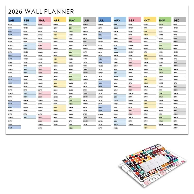 2026 Calendar, Large Calendar Kawaii To Do List Planner Target , Schedule Planner, Large Multi Month Reusable Poster Qme Simple