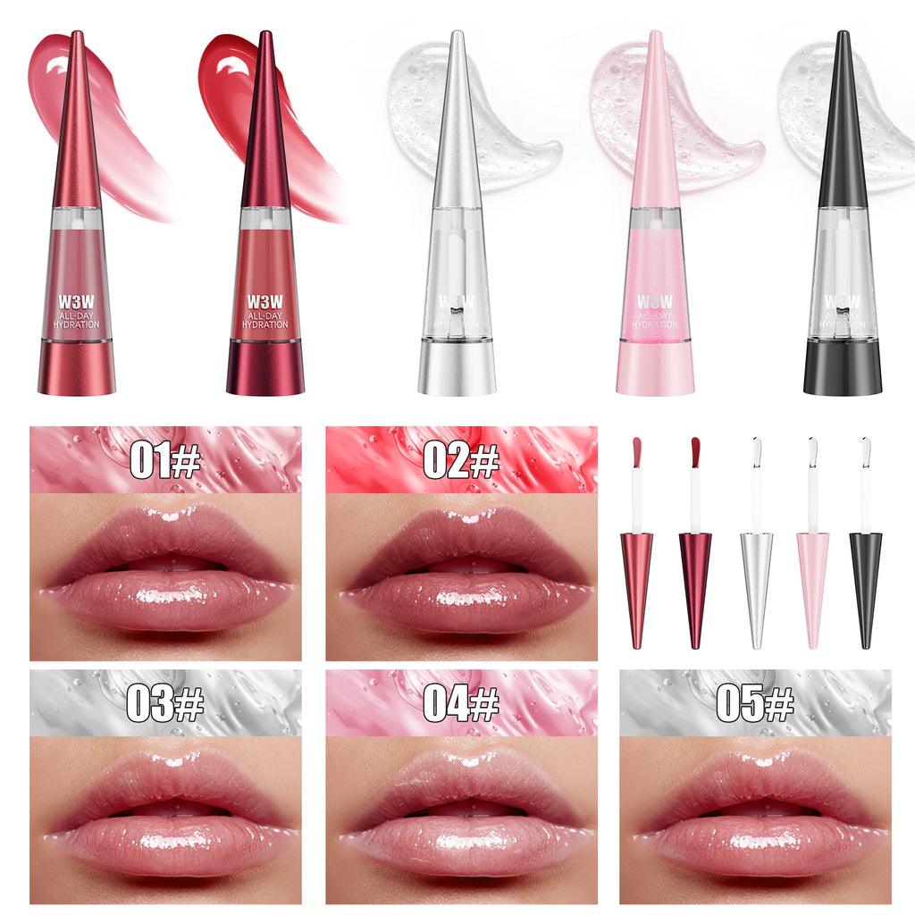 Crystal Jelly Moisturizing Tinted Lip Oil Plumping Lip Gloss Create Sexy Plump Shiny Lips Hydrating Lip Makeup Qme