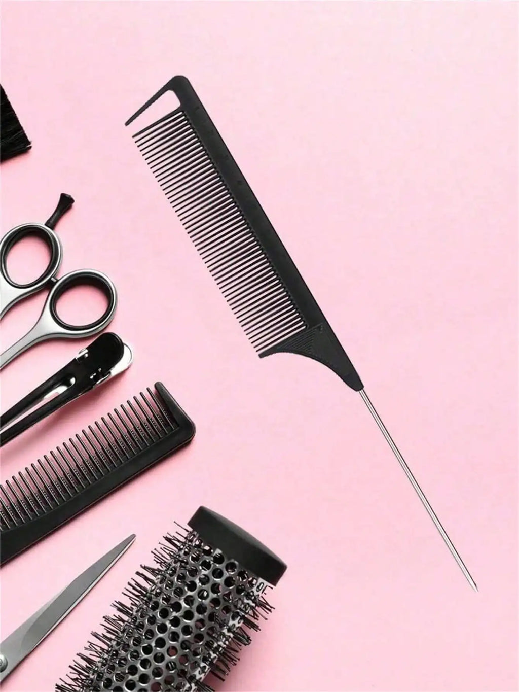 Hair Dyeing Zone Comb Stainless Steel Pointed Tail Anti Slip Qme