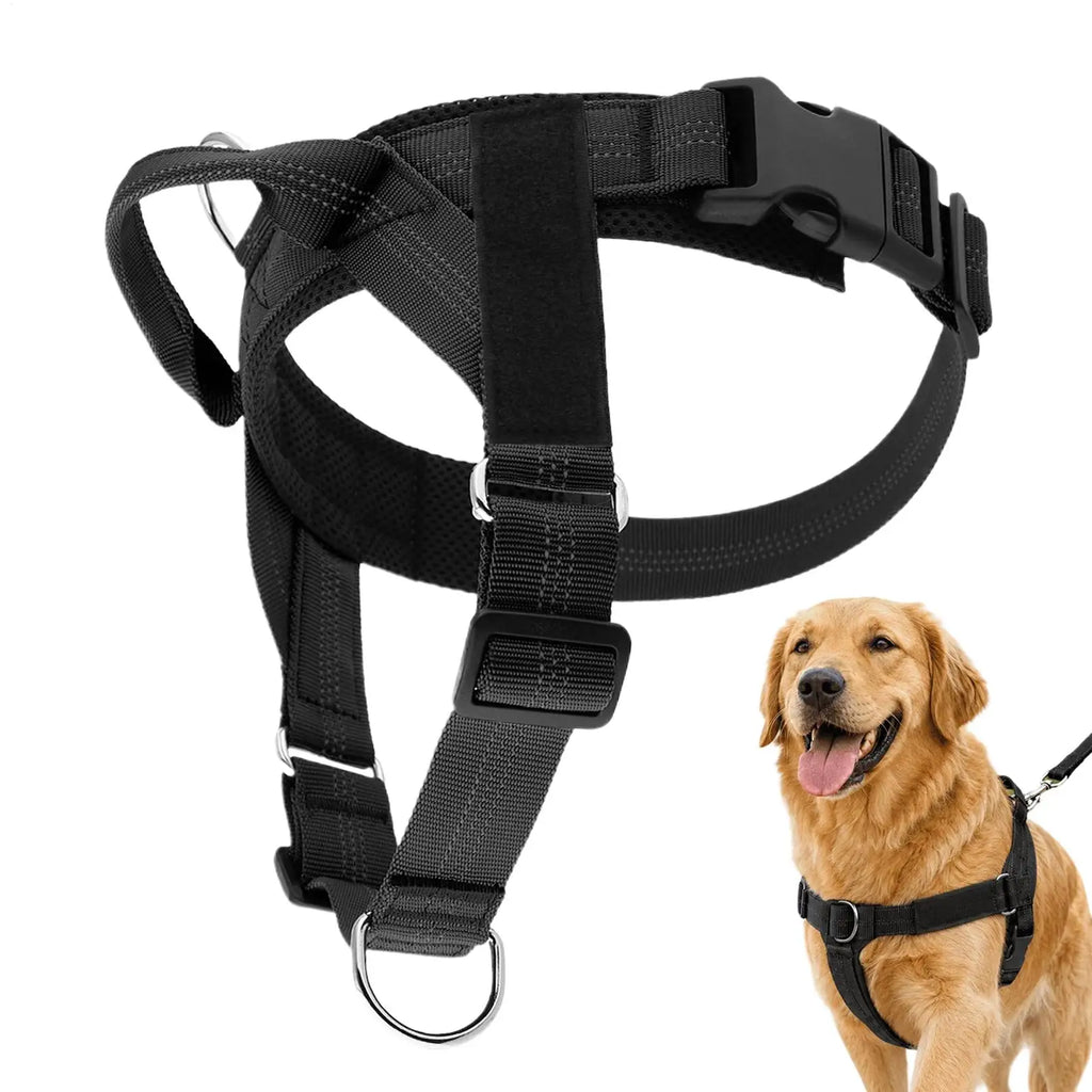 No Pull Dog Harness Breathable Mesh Adjustable Anti-choke Escape Qme