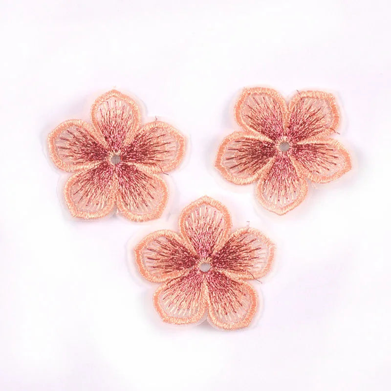 10pcs 4.5cm Big Flower Multicolor Lace Patches Embroidery Appliques For Sewing Clothes Accessories DIY Supplies Handmade Crafts Qme 3
