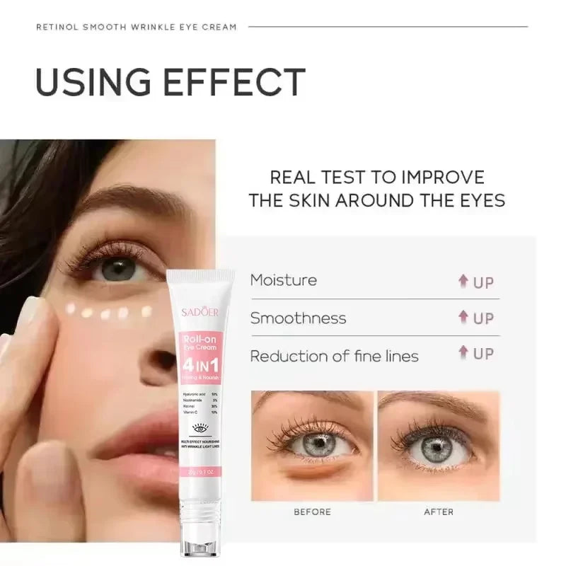 Instant Eye Bag Removal Cream Collagen Anti-Wrinkle Fade Fine Lines Firming Skin Anti Dark Circle Puffiness Brighten Eye Care Qme