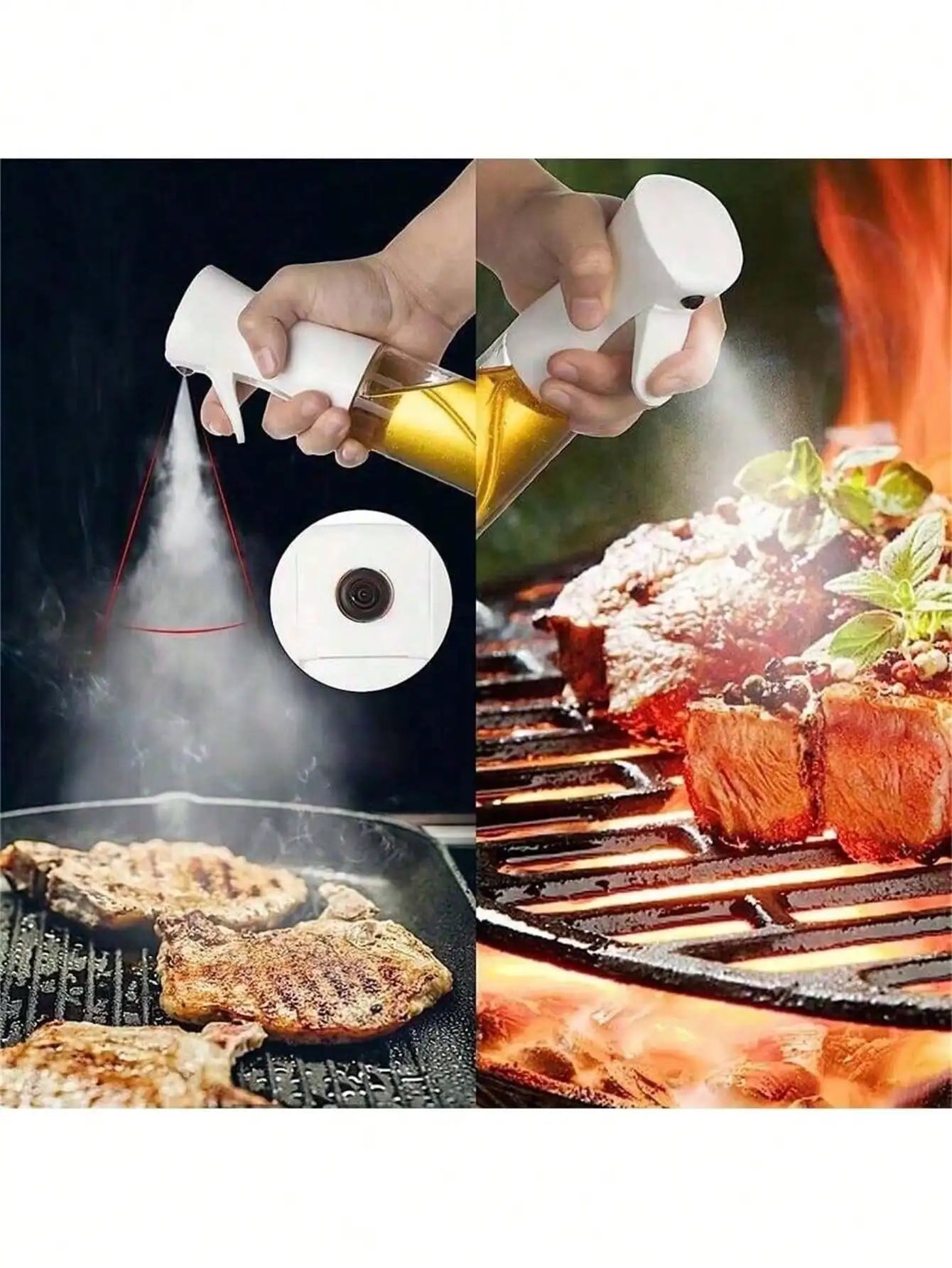 Baking Oil Spray Bottle Kitchen Cooking Olive Distributor Camping Qme
