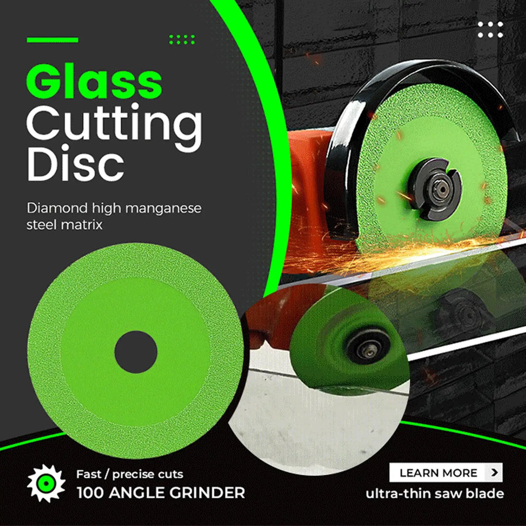 Diamond Glass Cutting Disc 100mm Marble Saw Ceramic Tile Jade Crystal Wine Bottles Grinding Beveling Glass Cutting Tool 1 Pcs Qme