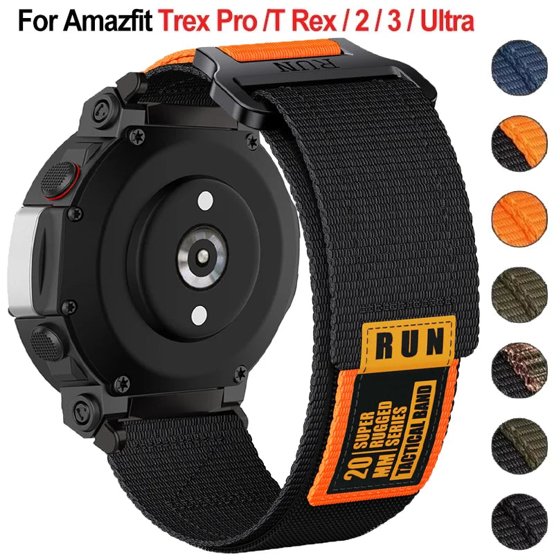 Nylon Strap For Amazfit T-rex 2 3 Ultra Watch Band For Huami Amazfit Trex Pro T Rex Sport Belt Smartwatch Bracelet Accessories Qme