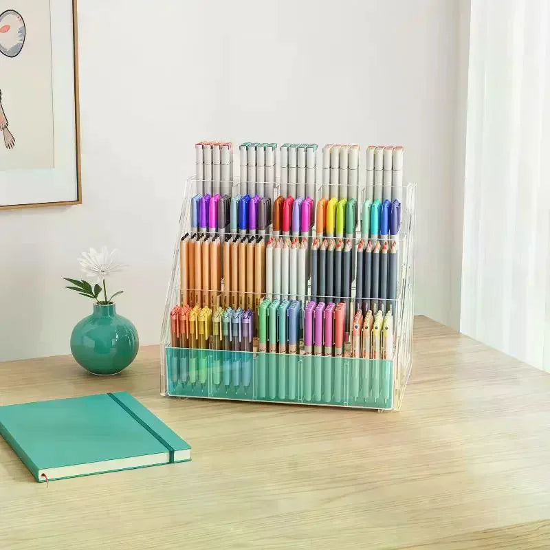 3 4 5 Tier Large-capacity Acrylic Desk Divider Watercolor Pencil Qme