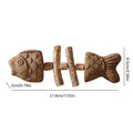 Silvervine Cat Toy Catnip Natural Wooden Fishbone-Shaped Cat Silvervine Sticks for Licking Pawing Playing Reducing Boredom Qme 02