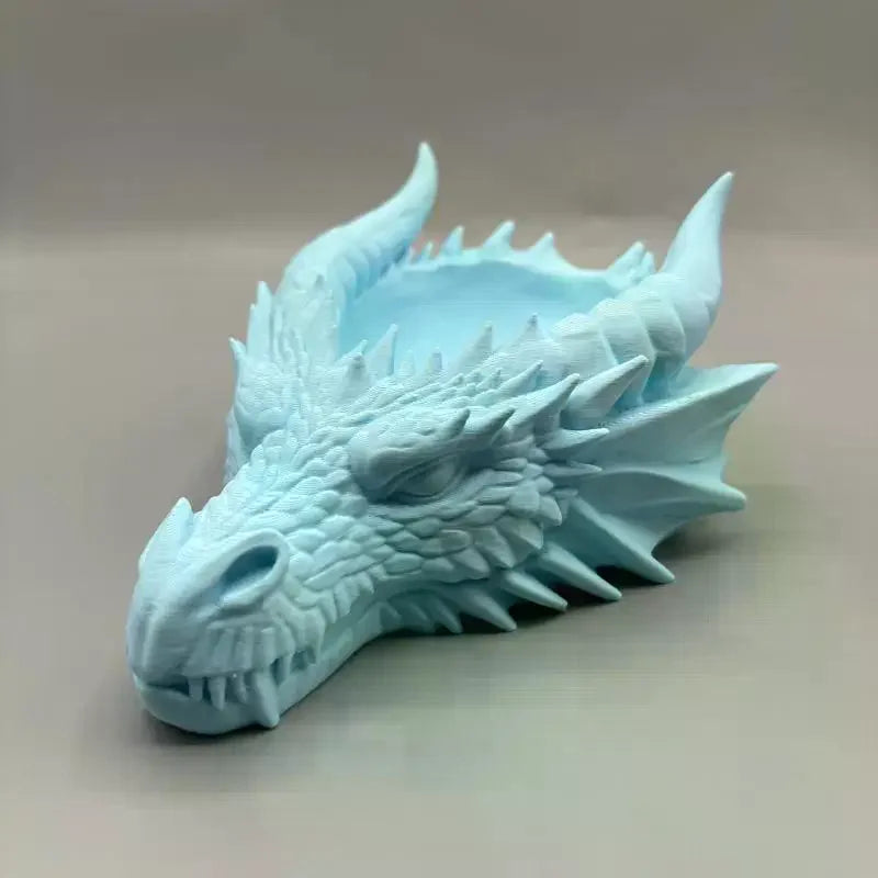 Gothic Dark Style Dragon Head Shaped Desktop Jewelry Storage Tray For Personalized Dark-Style Home Desktop Qme