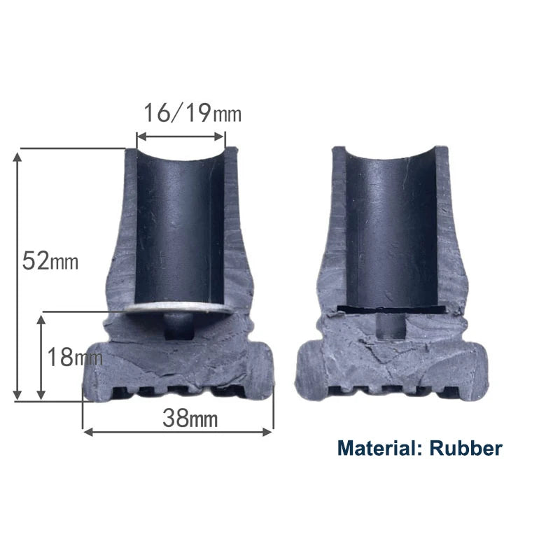 Crutch Ferrules Replacement Rubber Tips Canes Walking Sticks Mobility Qme