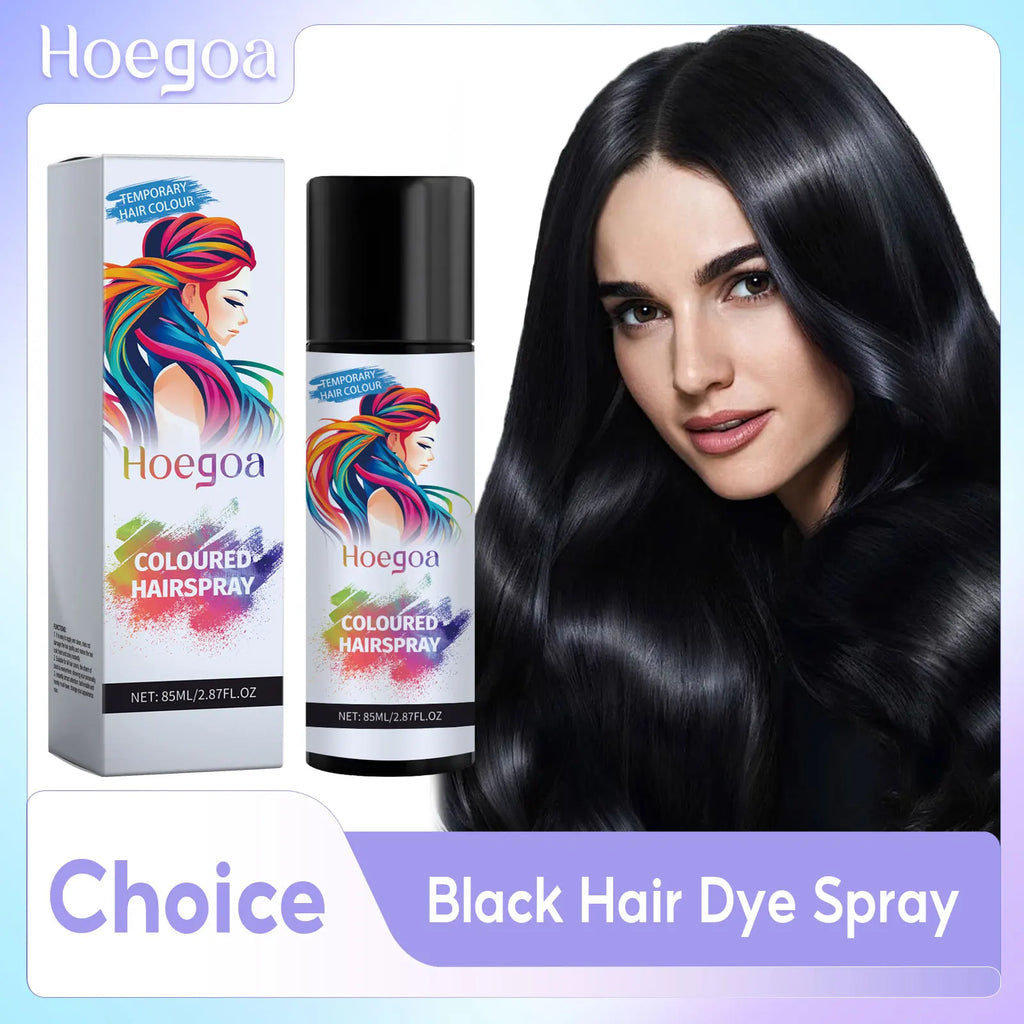Temporary Hair Dye Fast Remove White Hair Promote Black Hair Coloring Products Anti Rough Frizziness Disposable Hair Color Spray Qme