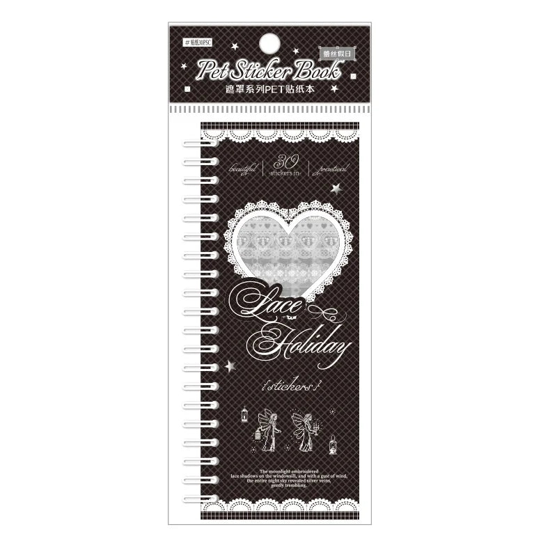 30 pcs Lace Die cut Stickers Book Cute Aesthetics Decor Collage Journal Scrapbooking Supplies Self Adhesive Creative Stationery Qme