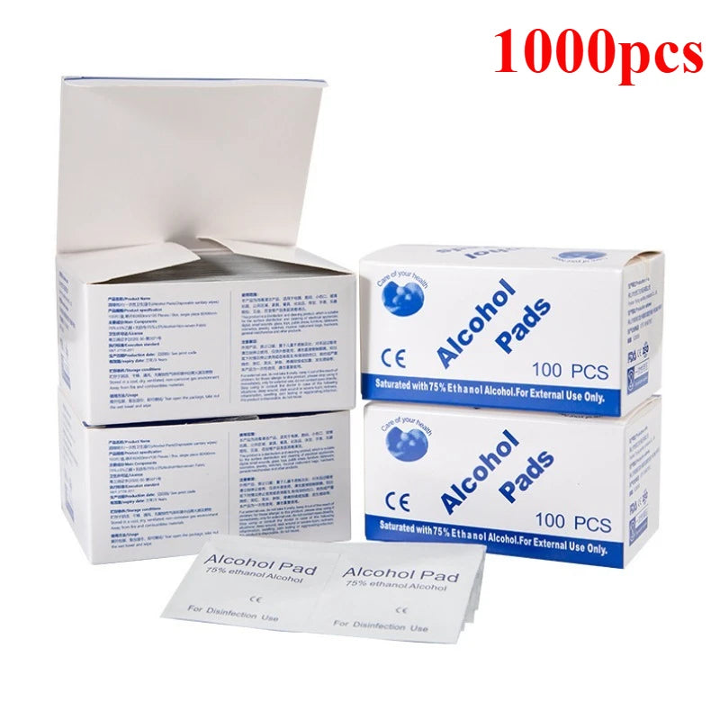 Disposable disinfection car interior cleaning wound treatment essential for home, 75% alcohol disinfection cotton paper Qme 1000pcs