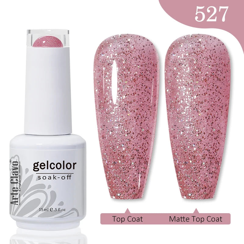 Arte Clavo Gel Nail Polishes Pink Nude Hybrid Lak Manicure