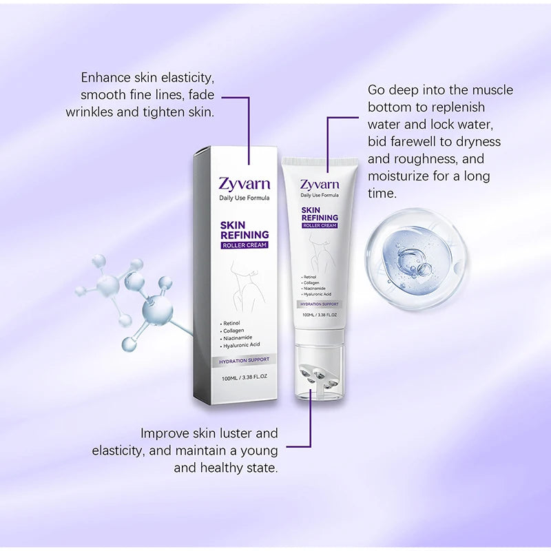 Rolling Facial Care Cream Pdrn Body Lotion Built-in Massager Qme