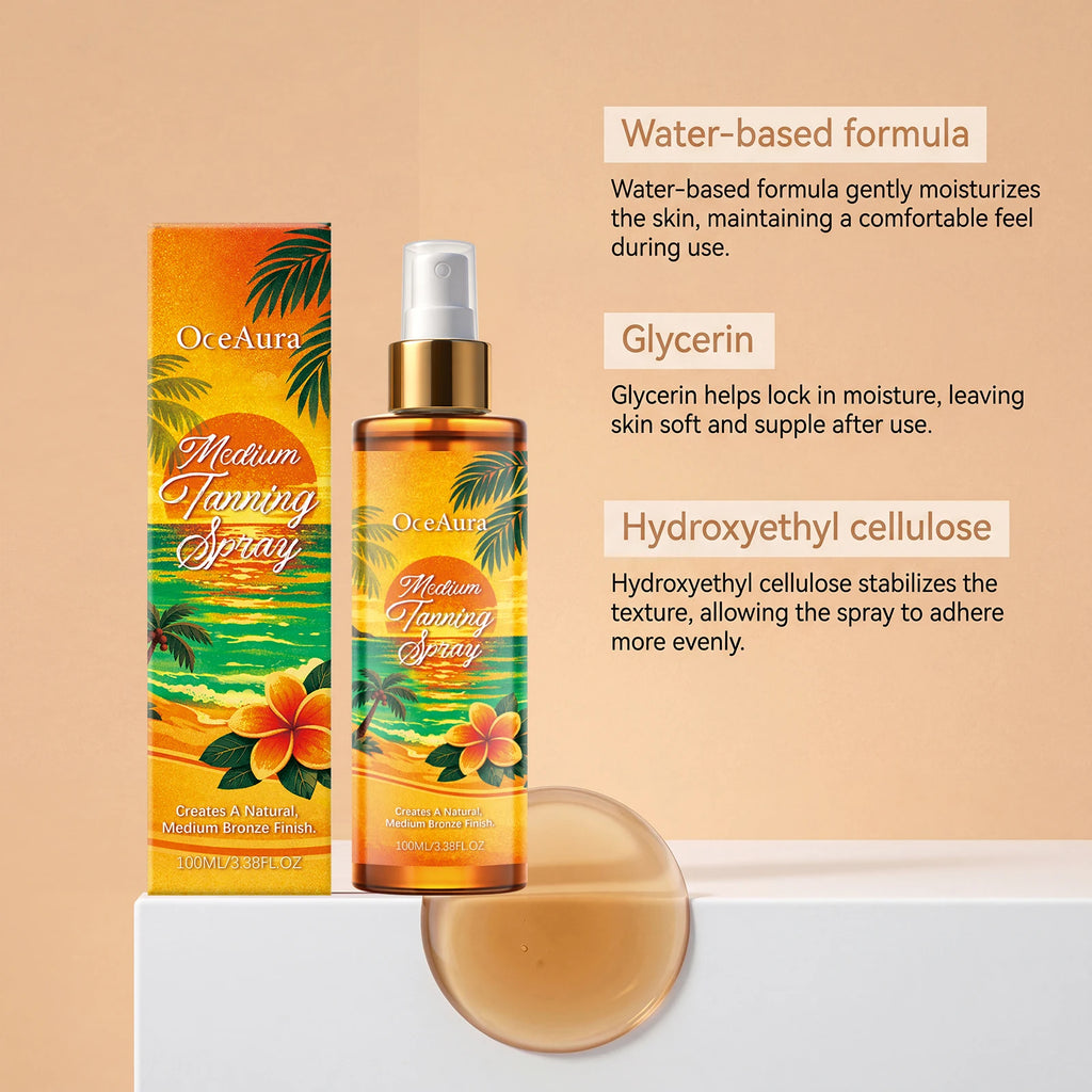 Self Tanning Spray Self Tanner Sunless Tanning Mist for Body Face Natural Looking Gradual Tan Sunless Tanner Spray for Men Women Qme