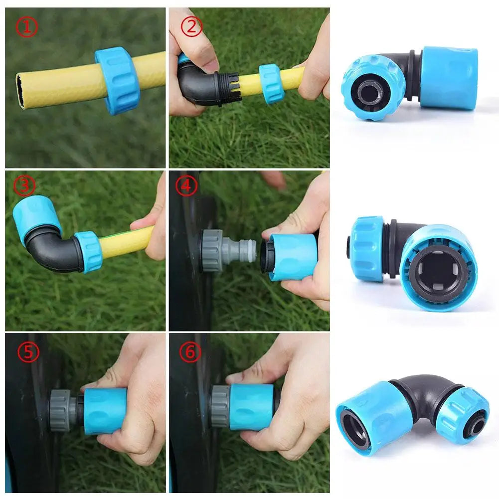 Garden Hose Joint Elbow Quick Connectors Sprinklers For Garden Irrigation Car Wash 1/2" Garden Water Connector Qme