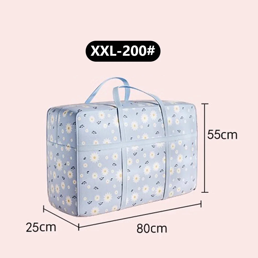 Extra Large Moisture-Proof Quilt & Clothes Storage Bag Heavy Duty Moving Packing Sack for Home Travel Luggage Tote Qme XXL