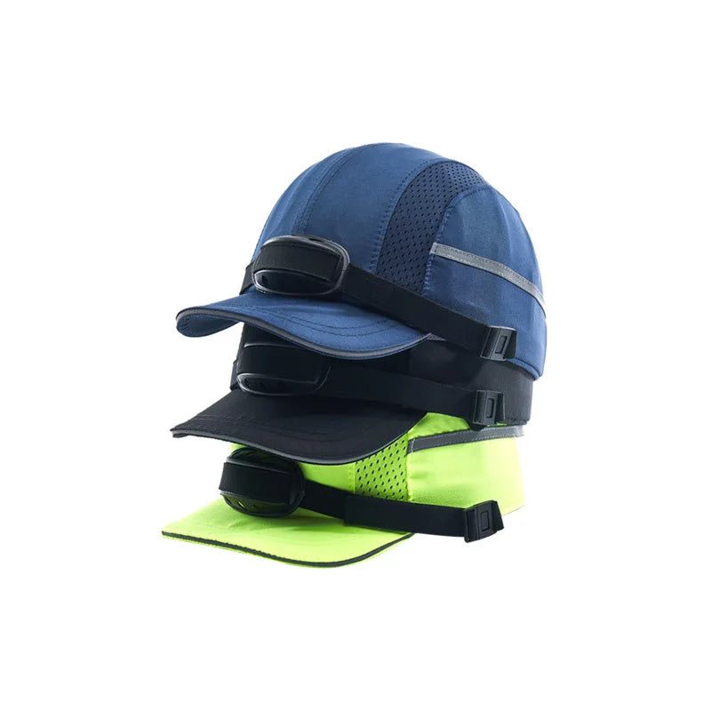 Lightweight and breathable ABS hard hat anti-smash labor insurance hat factory workshop work protective equipment Qme Black