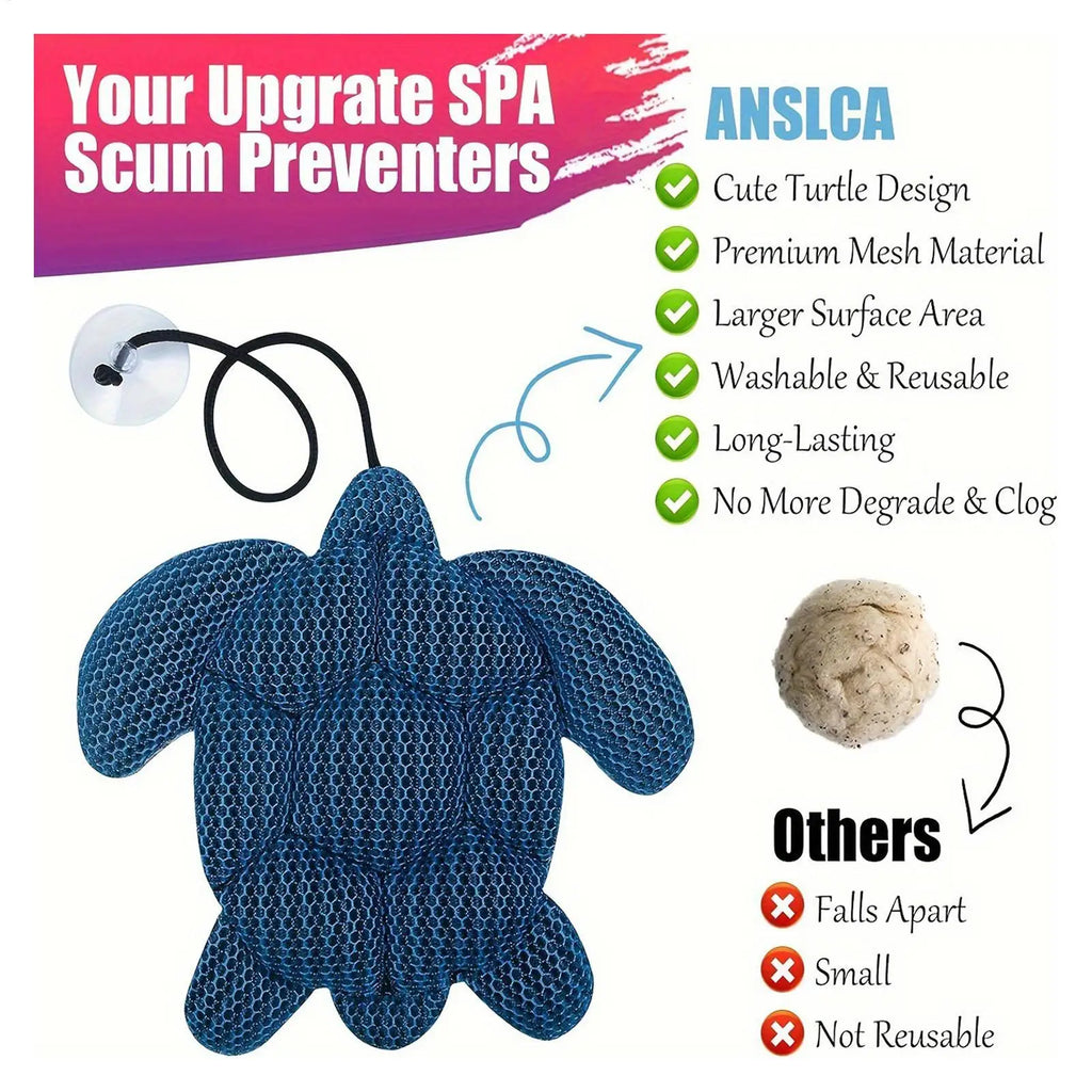 Tub Oil Absorber Turtle Scum Skimmer Remover Foam Filter Bathtub Qme