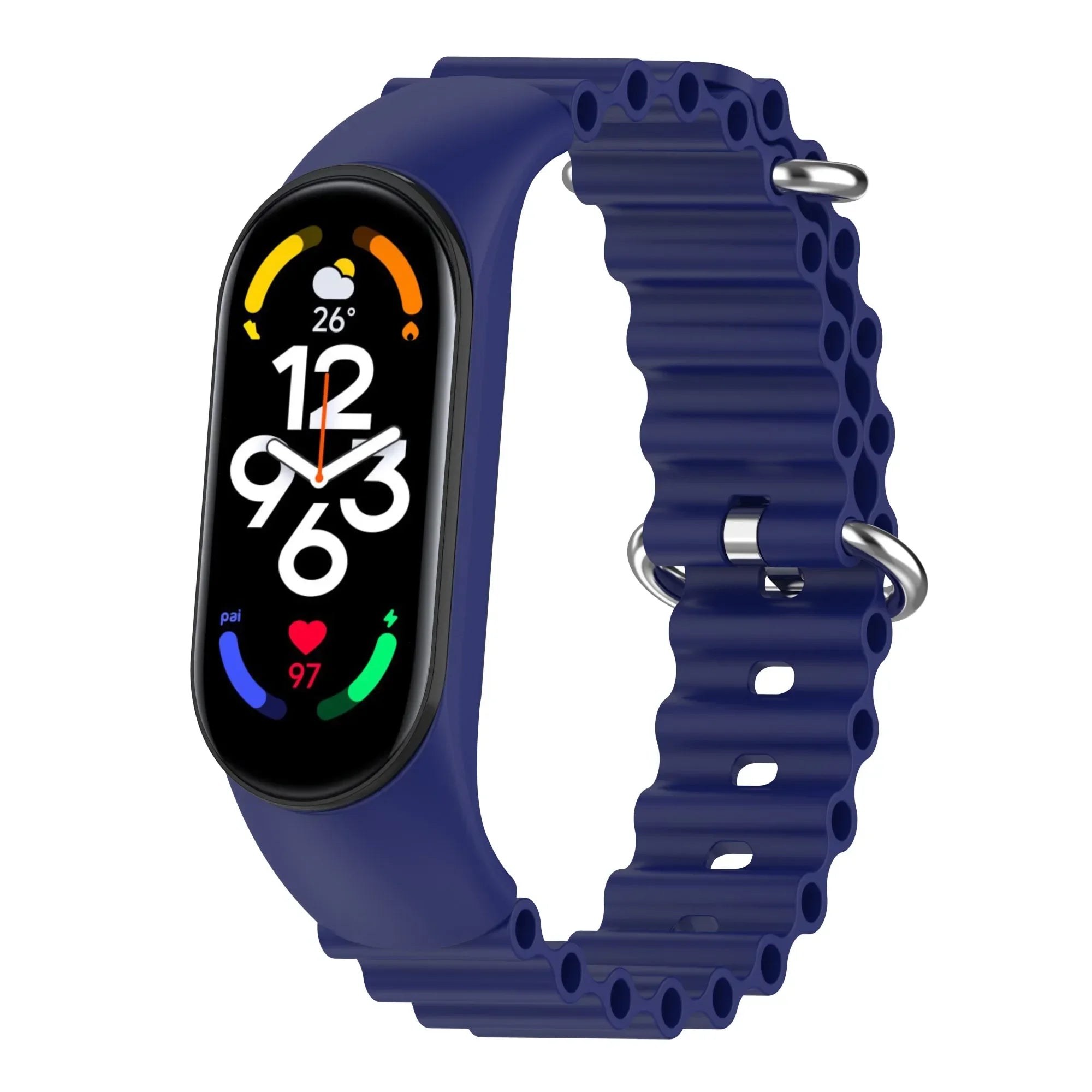 Strap For Xiaomi Mi Band 7 6 5 4 3 Smart Bracelet Sport Wrist Replacement Soft Silicone Ocean Strap For Mi band 5 7 Wristban Qme Blue Mi band 5 6