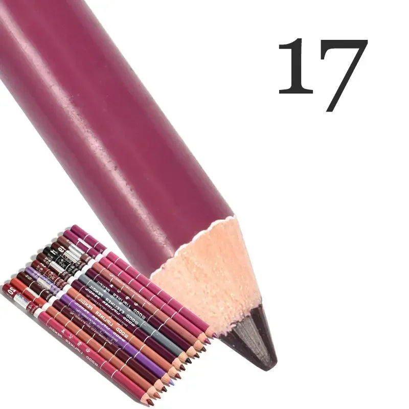 28Color Antifouling Lip Liner Professional Lipstick Pen Precise Waterproof Lip Outline Pencil Lip Makeup Lasting Eyeliner Creamy Qme 17