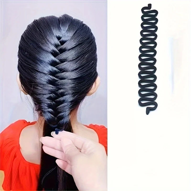 3pcs Women's Wavy Hair Braiding Tools - & Twist Styles, Easy to Use, Perfect for Long Curly Hair - Create Chic Braids with Ease Qme