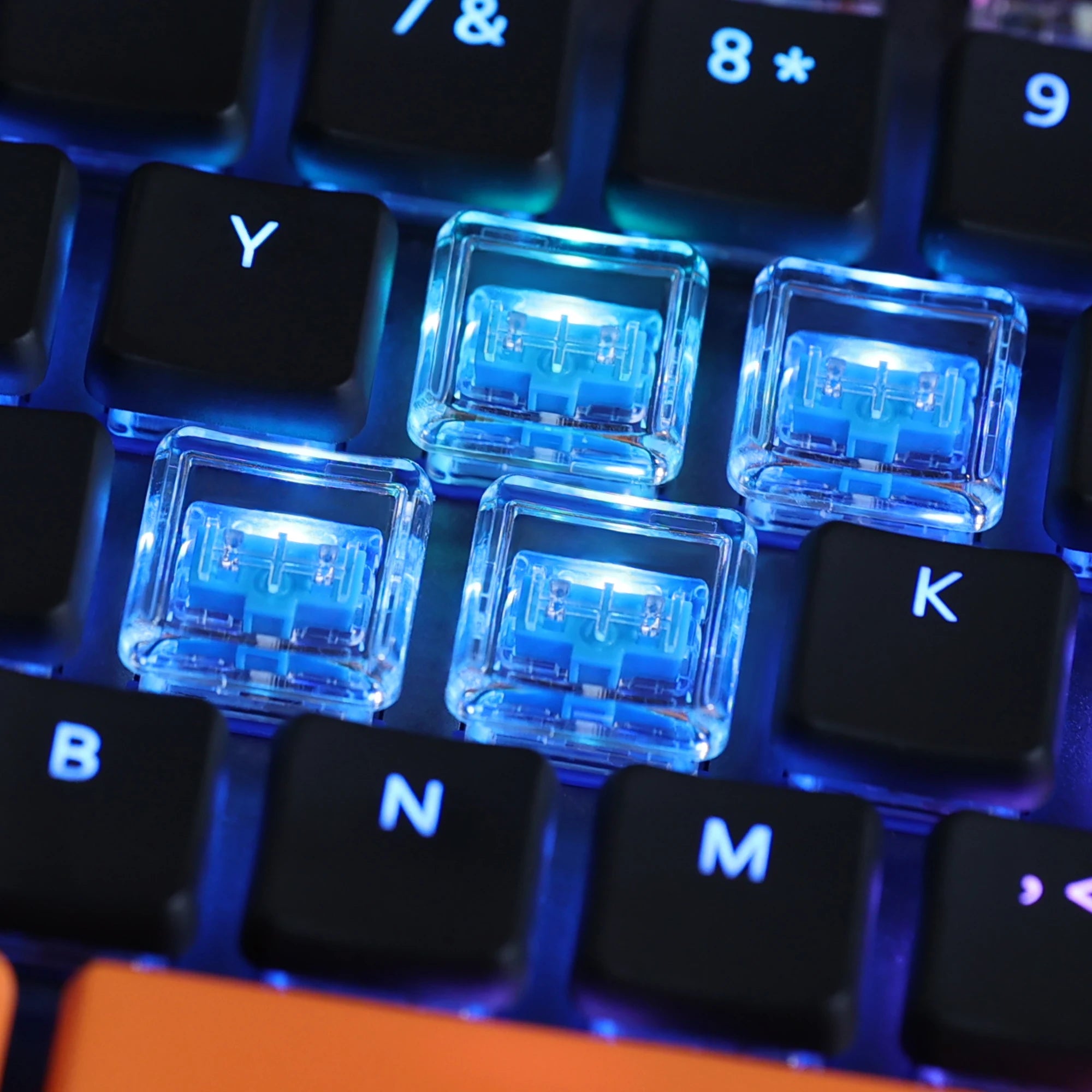 Chosfox 10/30/50/90 Pcs CFX Low Profile Choc Keycap for Kailh 1350 Switch Mechanical Keyboard Ultra Thin Transparent PC Keycap Qme
