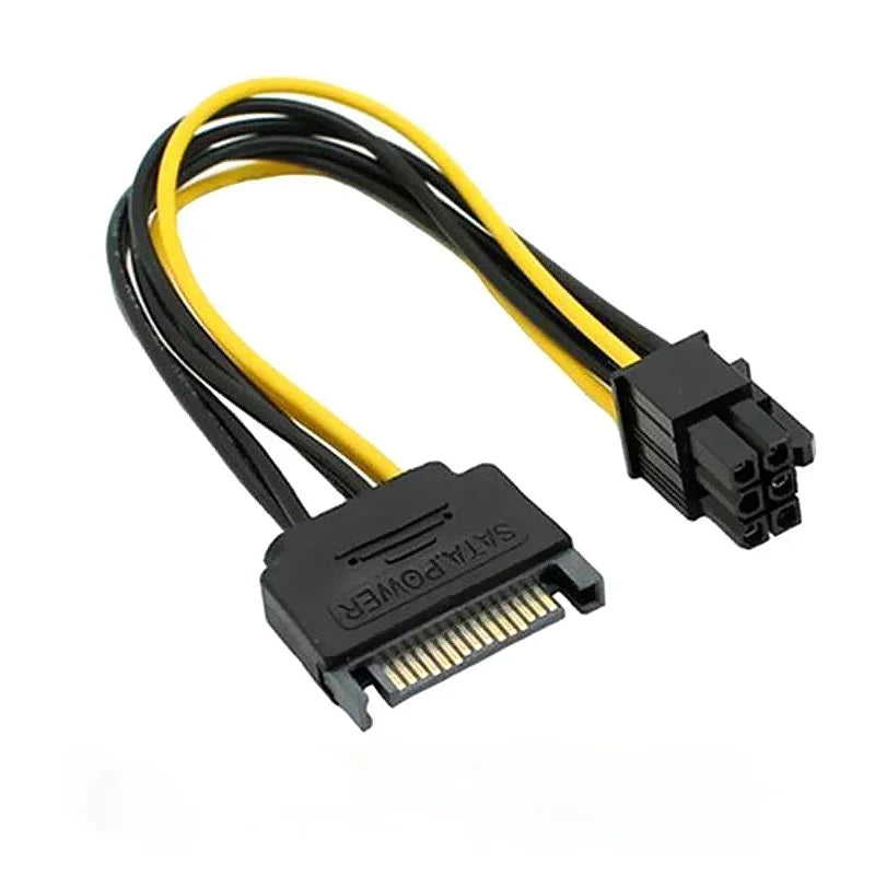 1pcs PCI-E Express Power Cable PSU Power Supply Sata To 6 Pin ATX 18AWG Adapter Riser for Bitcoin Miner Qme