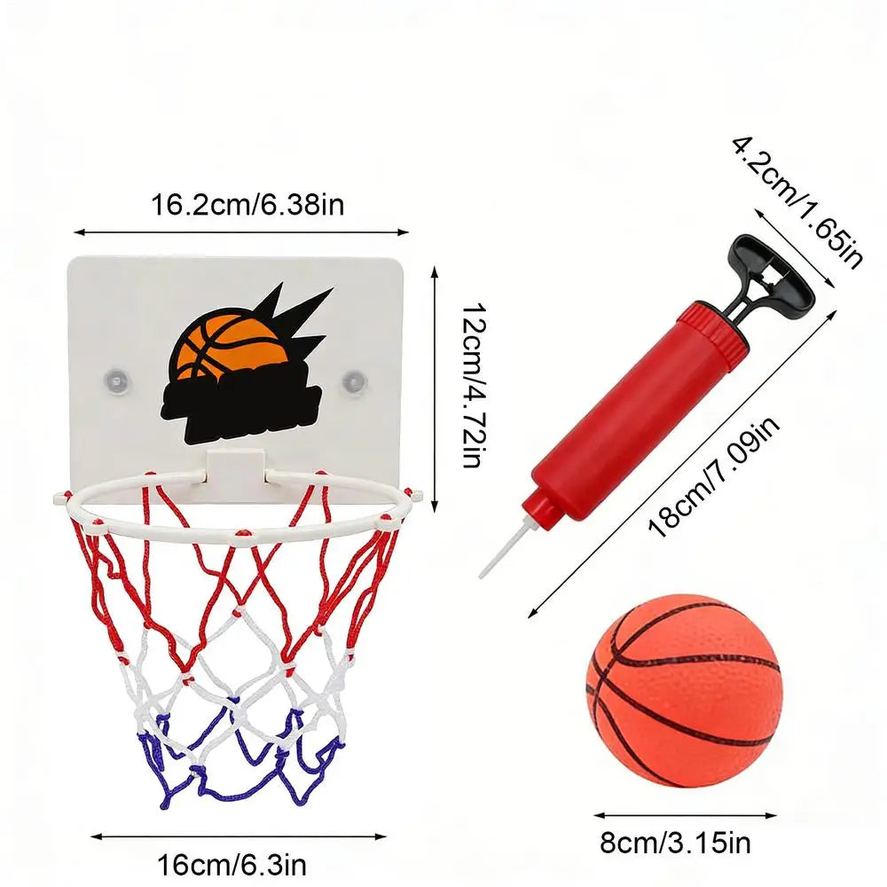Kids Basketball Hoop Small Suction Cup Game No Drilling Basketball Hoop Games for Kids Boys Girls Exercise Home Classroom Qme Red
