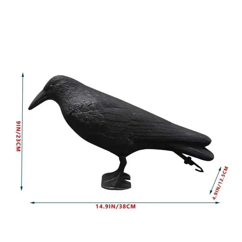 Simulated Black Crow Ornament Used for Bird Pest Control in Orchards Outdoor Garden Decoration Simulation Plastic Crow Crafts Qme