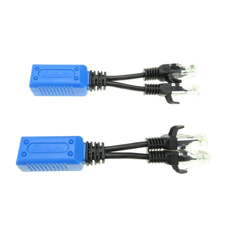 10pair RJ45 splitter combiner uPOE cable, two POE camera use one net cable POE Adapter Cable Connectors Passive Power Cable Qme