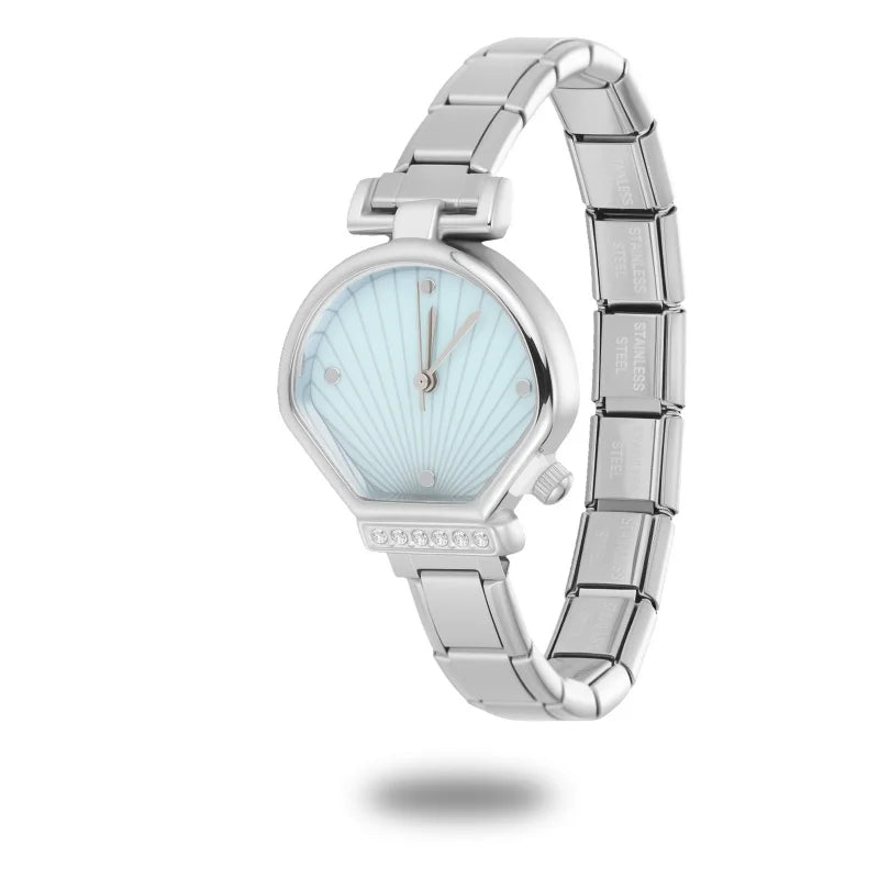 Fashion Stainless Steel Ocean Series Seashell Starfish Watch Bracelet