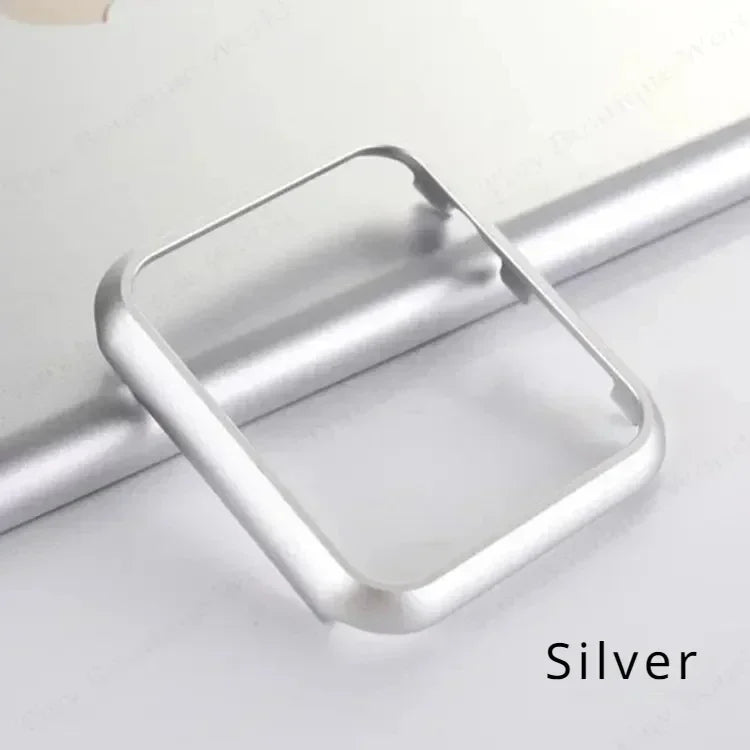 Accessories for Apple Watch Case 45mm 44mm Metal Bumper Protective Cover Frame for iWatch SE Series 7/6/5/4 Cases Aluminum Gold Qme Silver 49mm-For ultra 2 1