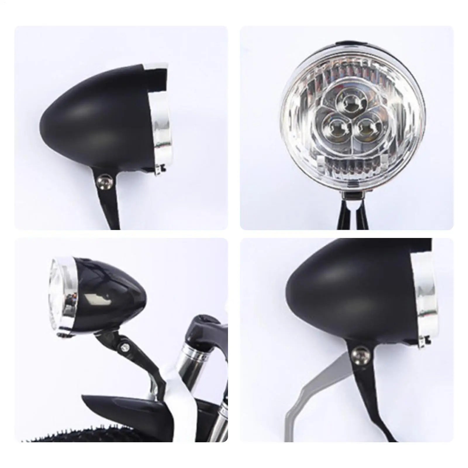 Bikes Front Light 3 Led Bulbs Front Lighting Riding Equipment Rechargeable Bikes Lights For Riding At Night Retro Classic Bikes Qme