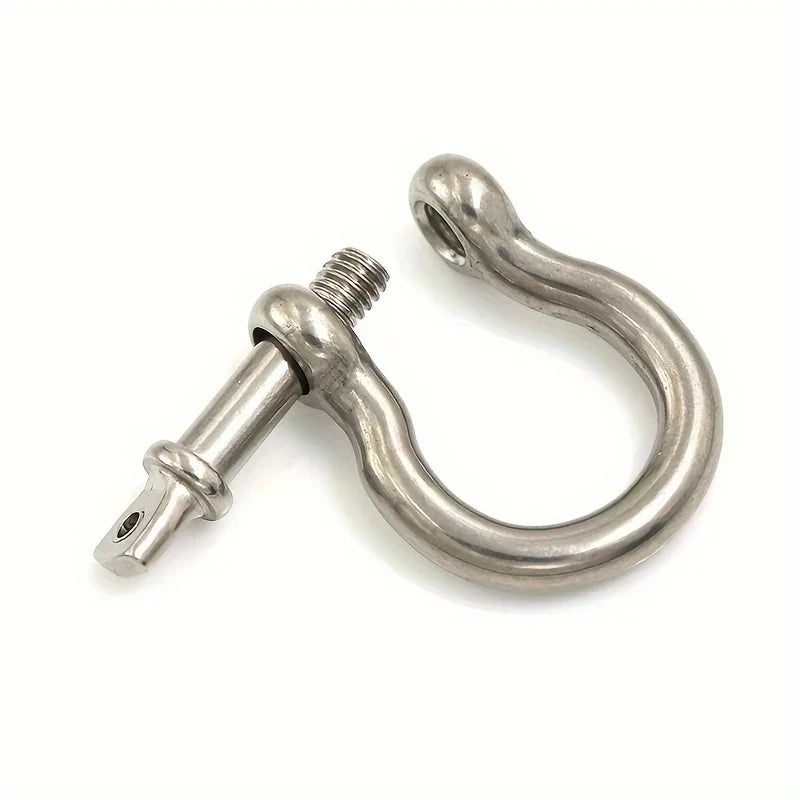 5pcs M4 Stainless Steel Bow Shackle with Screw Pin for Rigging and More! Qme