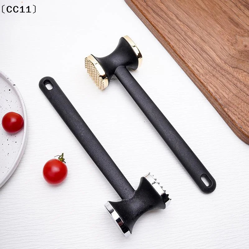 Heavy-duty Kitchen Meat Mallet Rubber Handle Alloy Hammer Head Easy Qme