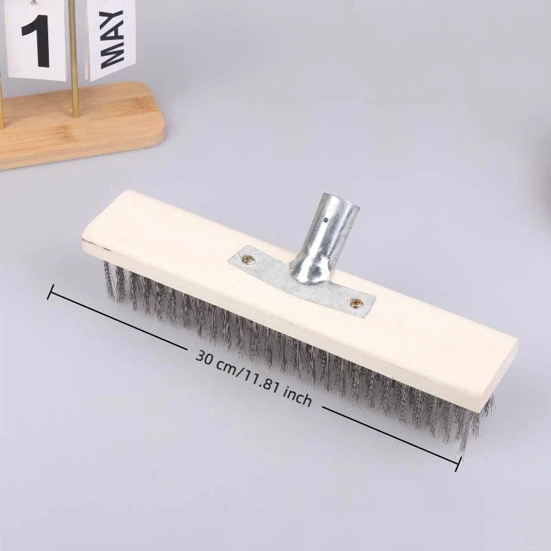Multipurpose Steel Wire Deck Brush Head 20cm 30cm 50cm Heavy Duty Metallic Wire Brush For Patios Grime And Garage Floor Qme A2