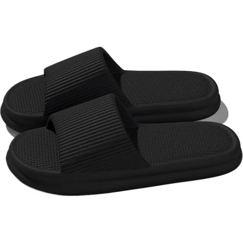 Thick Platform Bathroom Home Slippers Women Fashion Soft Sole EVA Indoor Slides Woman Sandals 2026 Summer Non-slip Flip Flops Qme 36 Black