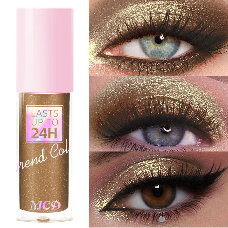 8 Metallic Waterproof Liquid Eyeshadow-high Shine Long-lasting Qme