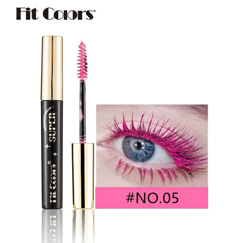 Colored Mascara Makeup 4D Silky Natural Long Eyelashes Mascara Waterproof Long-lasting Extension Thick Lasting Curling Mascara Qme B05