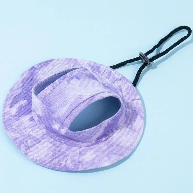 Pets Hat Ear Holes Adjustable Baseball Cap Medium Small Dogs Summer Qme