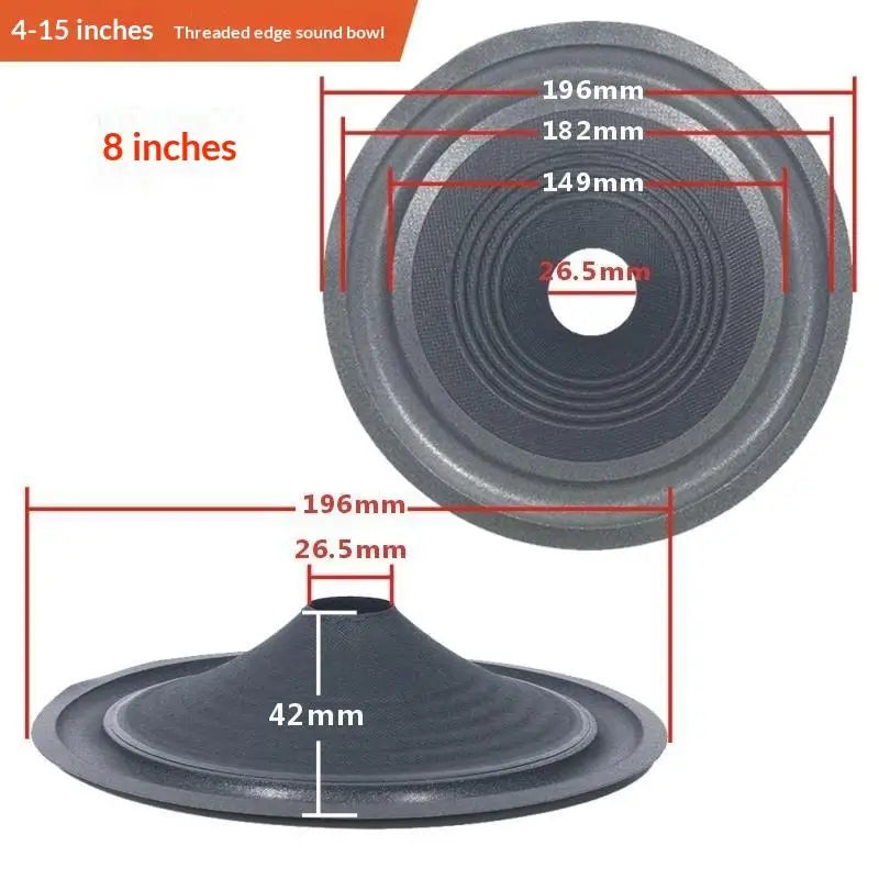 Durable Speaker Woofer Paper Cone Foam Edge Voice Coil 4 5 6 8 10 Car Qme 8 inches
