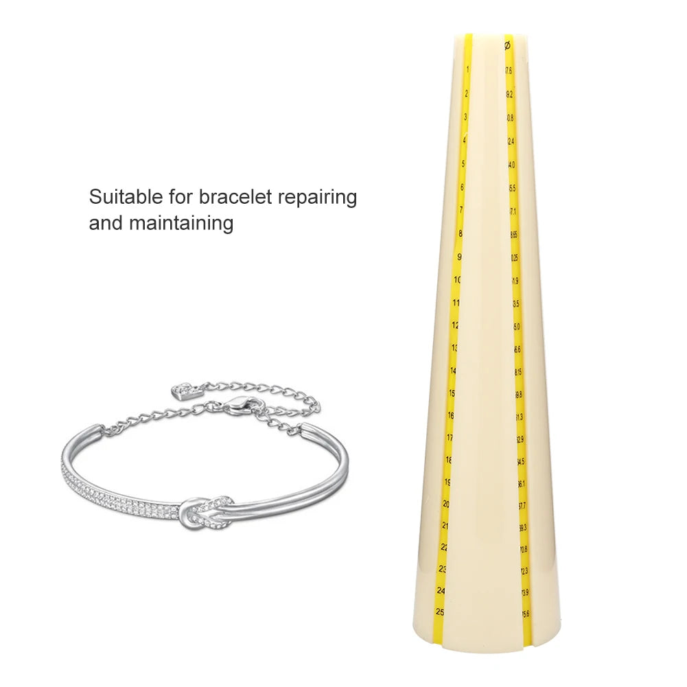 Plastic Bracelet Measuring Mandrel Stick Sizer Jewelry Hammer Repairing Making Tool for Jeweler Qme