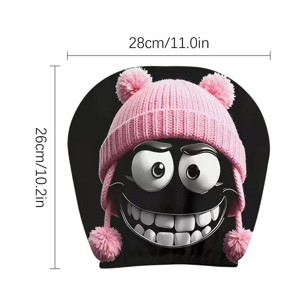 Head Rest Cover for Car Dark Style Car Interior Headrest Cover with Mysterious Figure Pattern for Automotive Vehicle SUV Sedan Qme B
