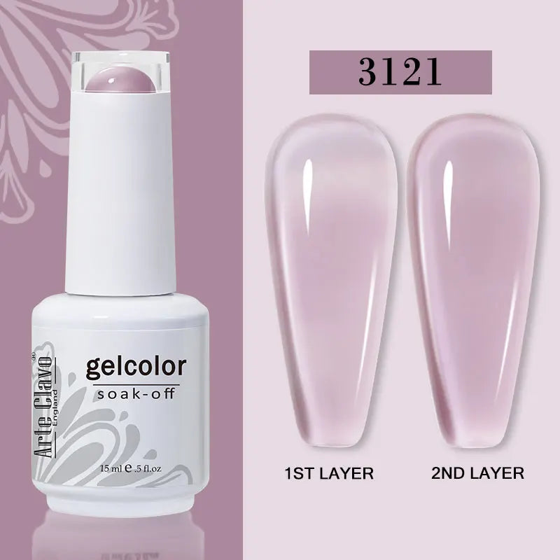 Arte Clavo Jelly Gel Polish Translucent Manicuring UV Nail Semi