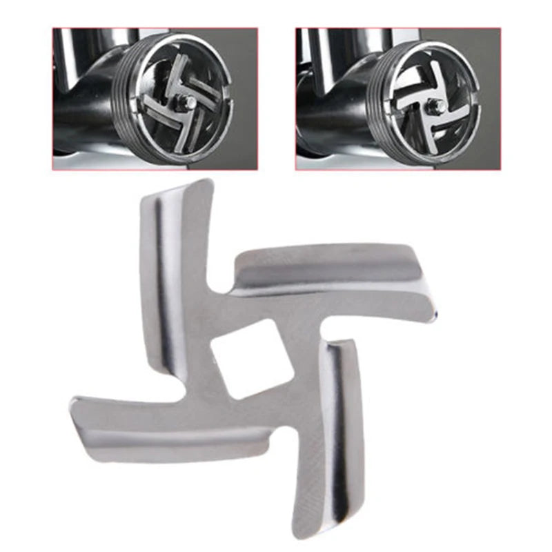 1pc/3pcs Meat Grinder Blade Stainless Inner Hole 8mm Meat Grinder Parts Blade For MGB Series Meat Grinder Kitchen Appliance Part Qme