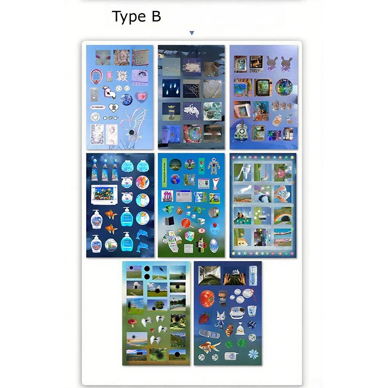 8 16 Sheets Y2k Gen Z Electronic Memories Retro Dreamcore Collages Qme A2