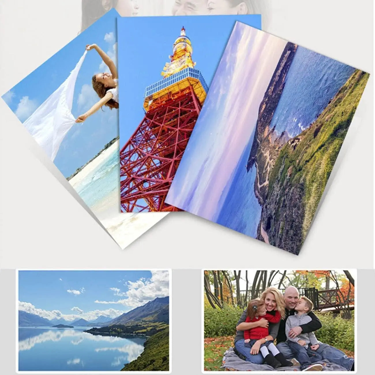 A3/A4/A5 Photo Paper 20Sheets, Waterproof Glossy for Photo Paper,230gsm Card Paper Inkjet Photo Paper Qme